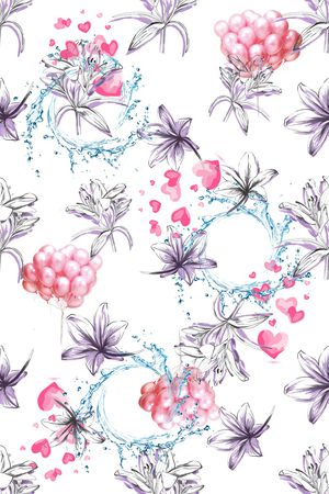 气球印花花型图片