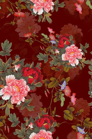 中国风印花花型图片