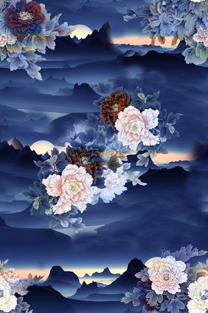 中国风印花花型图片