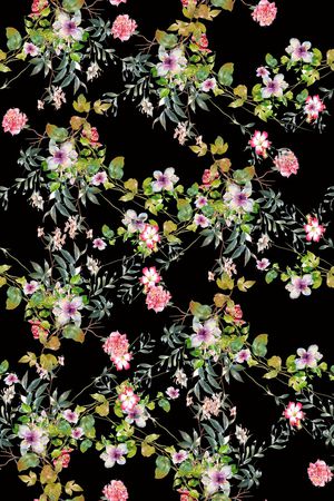 小碎花印花花型图片
