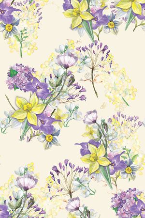 玉兰花印花花型图片