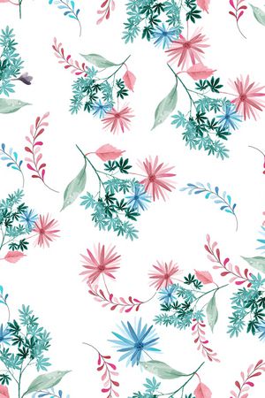 抽象花卉印花花型图片