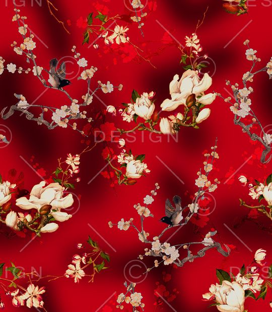 梅花印花花型图片