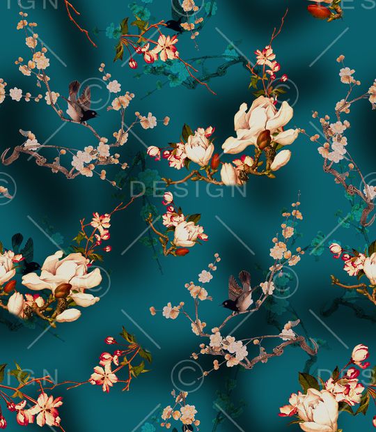 梅花印花花型图片
