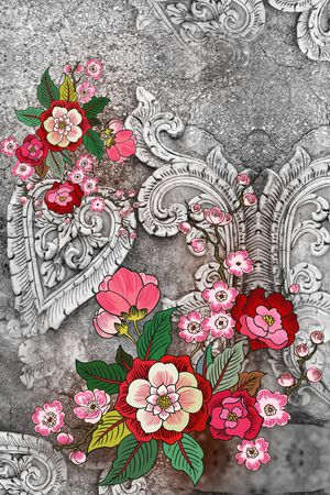 定位花印花花型图片