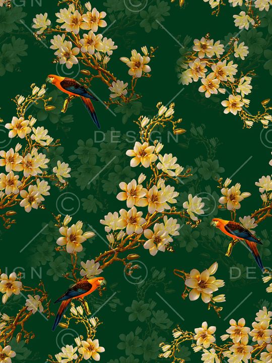 鸟印花花型图片
