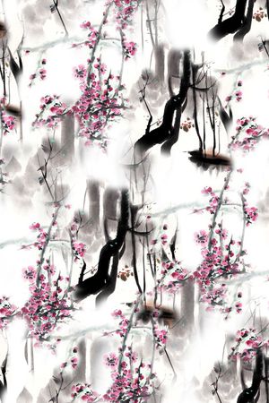梅花印花花型图片