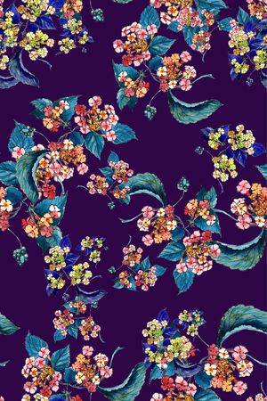秋冬花型印花花型图片