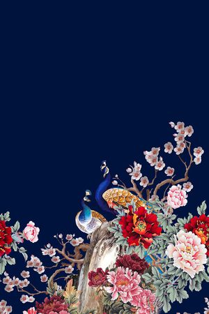 梅花印花花型图片