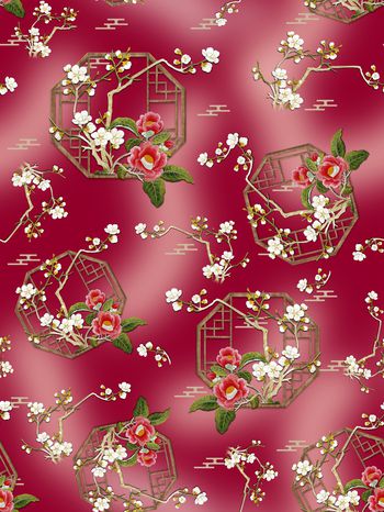 梅花印花花型图片