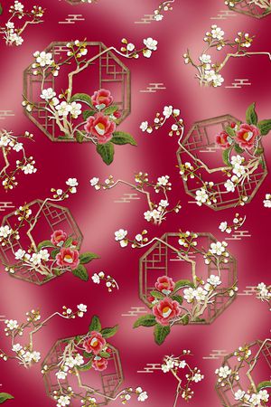 梅花印花花型图片