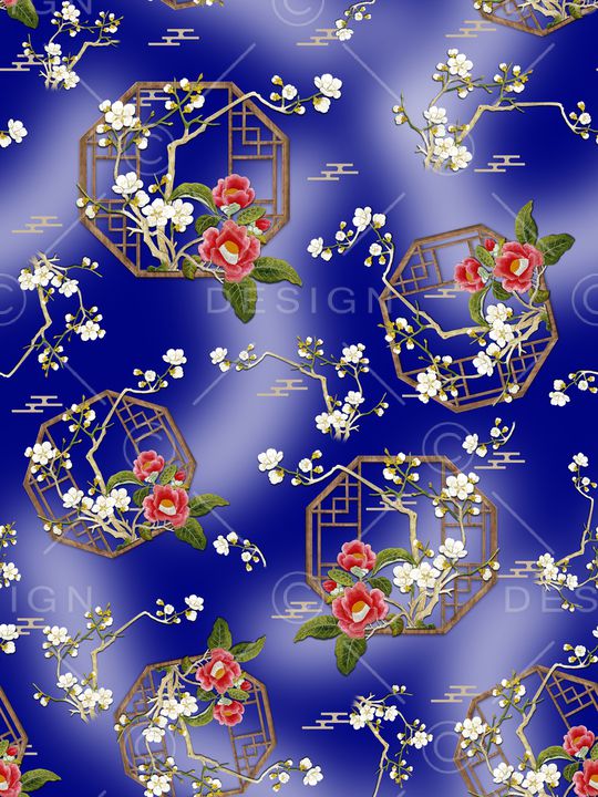 梅花印花花型图片