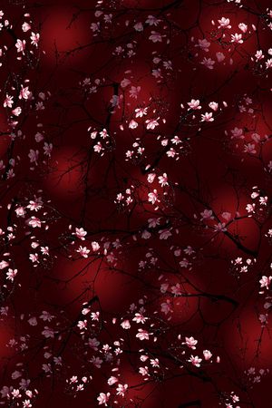 玉兰花印花花型图片
