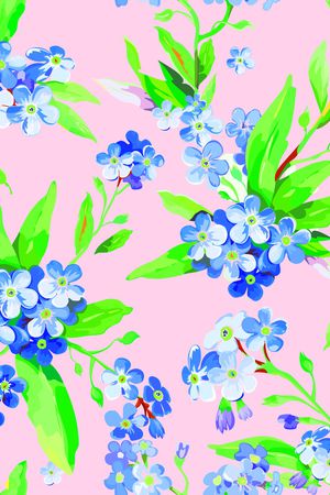 小碎花印花花型图片