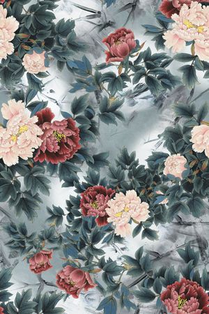 中国风印花花型图片