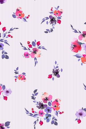 小碎花印花花型图片