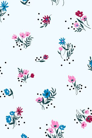 小碎花印花花型图片