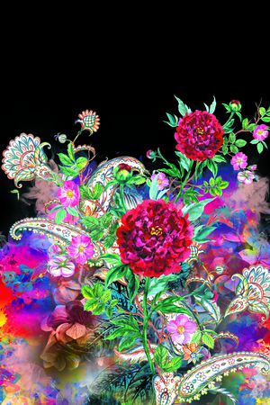 数码花型印花花型图片