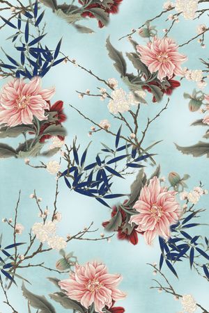 中国风印花花型图片