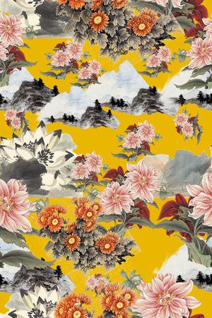 大花印花花型图片