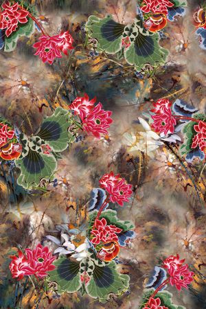 数码花型印花花型图片