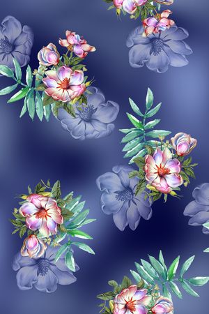大花印花花型图片