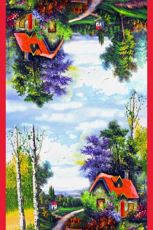 油画花型印花花型图片