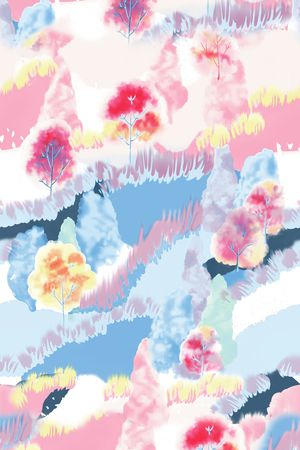 秋冬花型印花花型图片