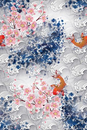 中国风印花花型图片