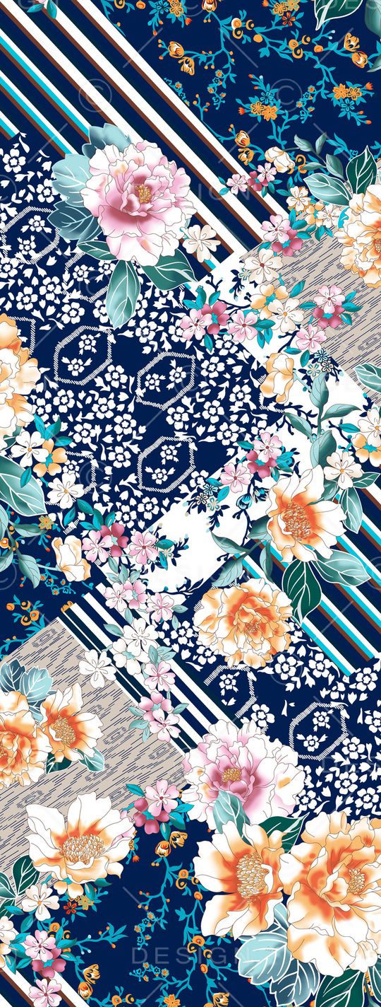 秋冬花型印花花型图片