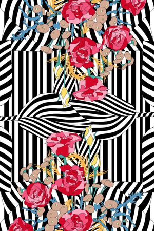 花卉印花花型图片