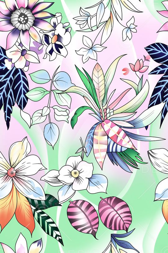 花卉印花花型图片