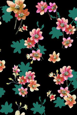 花卉印花花型图片