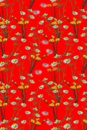 菊花印花花型图片