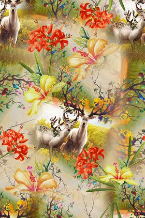 数码花型印花花型图片