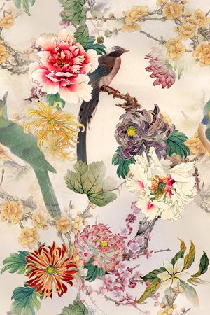 菊花印花花型图片