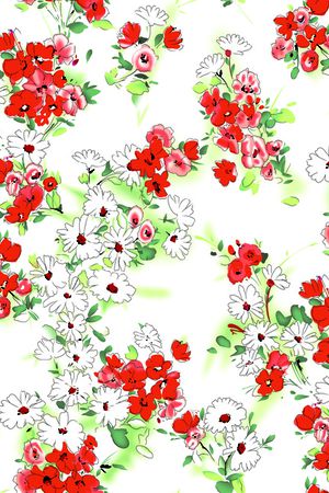 小碎花印花花型图片