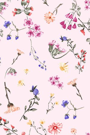小碎花印花花型图片