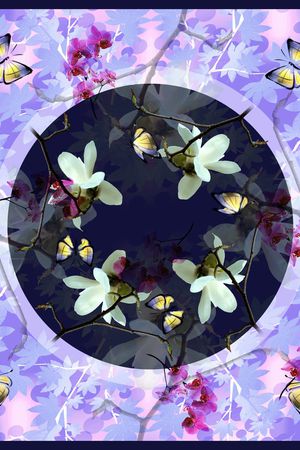 玉兰花印花花型图片
