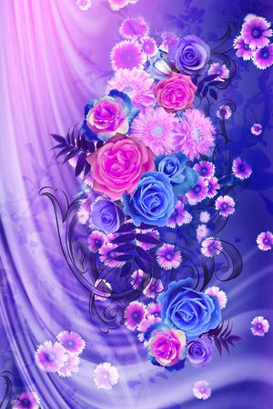 数码花型印花花型图片