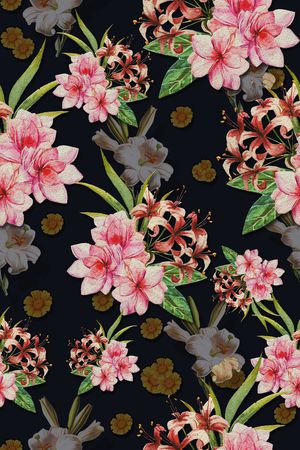 鲜花印花花型图片