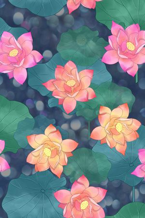 花卉印花花型图片