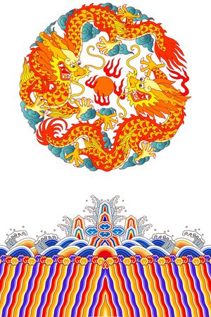 中国风印花花型图片