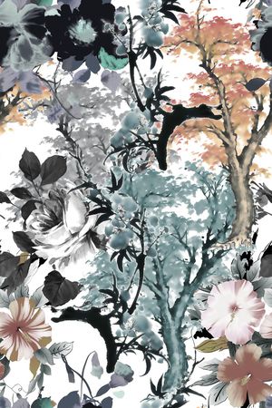 大花印花花型图片