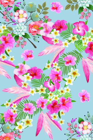 大花印花花型图片