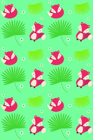 狐狸印花花型图片