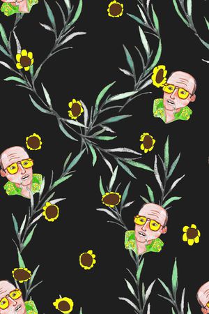 抽象花卉印花花型图片