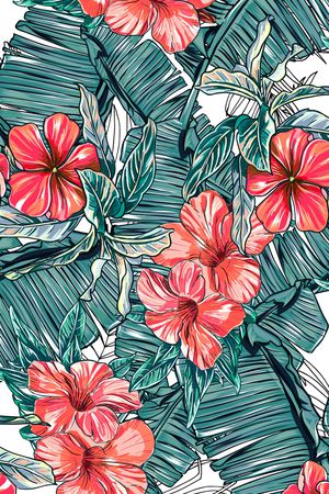 扶桑花印花花型图片