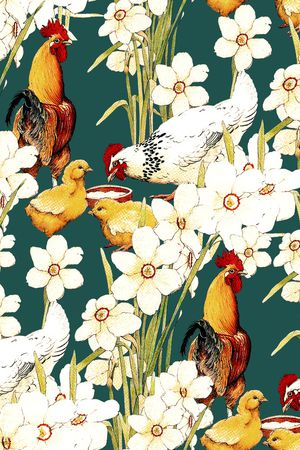 蒲公英印花花型图片