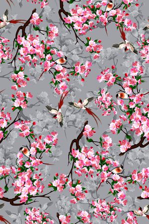 鸟印花花型图片